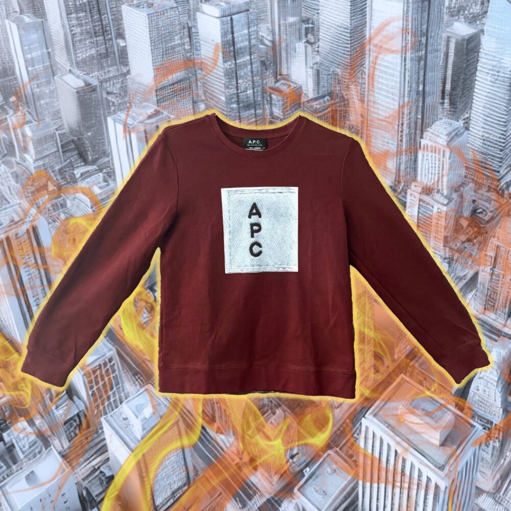 A.P.C. Men’s Small Sweatshirt Sweater Jumper Jersey APC Graphic